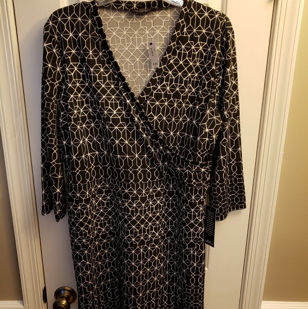 Dress mock wrap around with tags